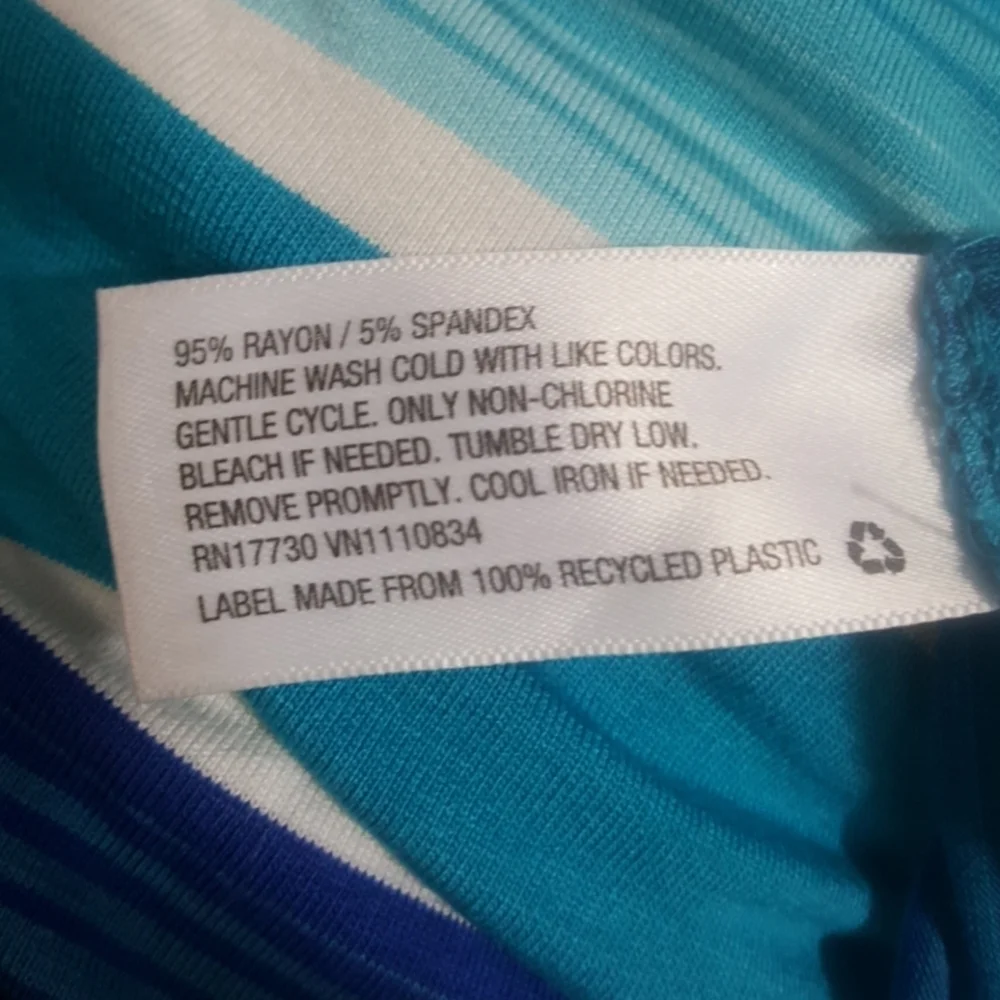 NwOt.  Merona blue and white full maxi dress. - Picture 5 of 6